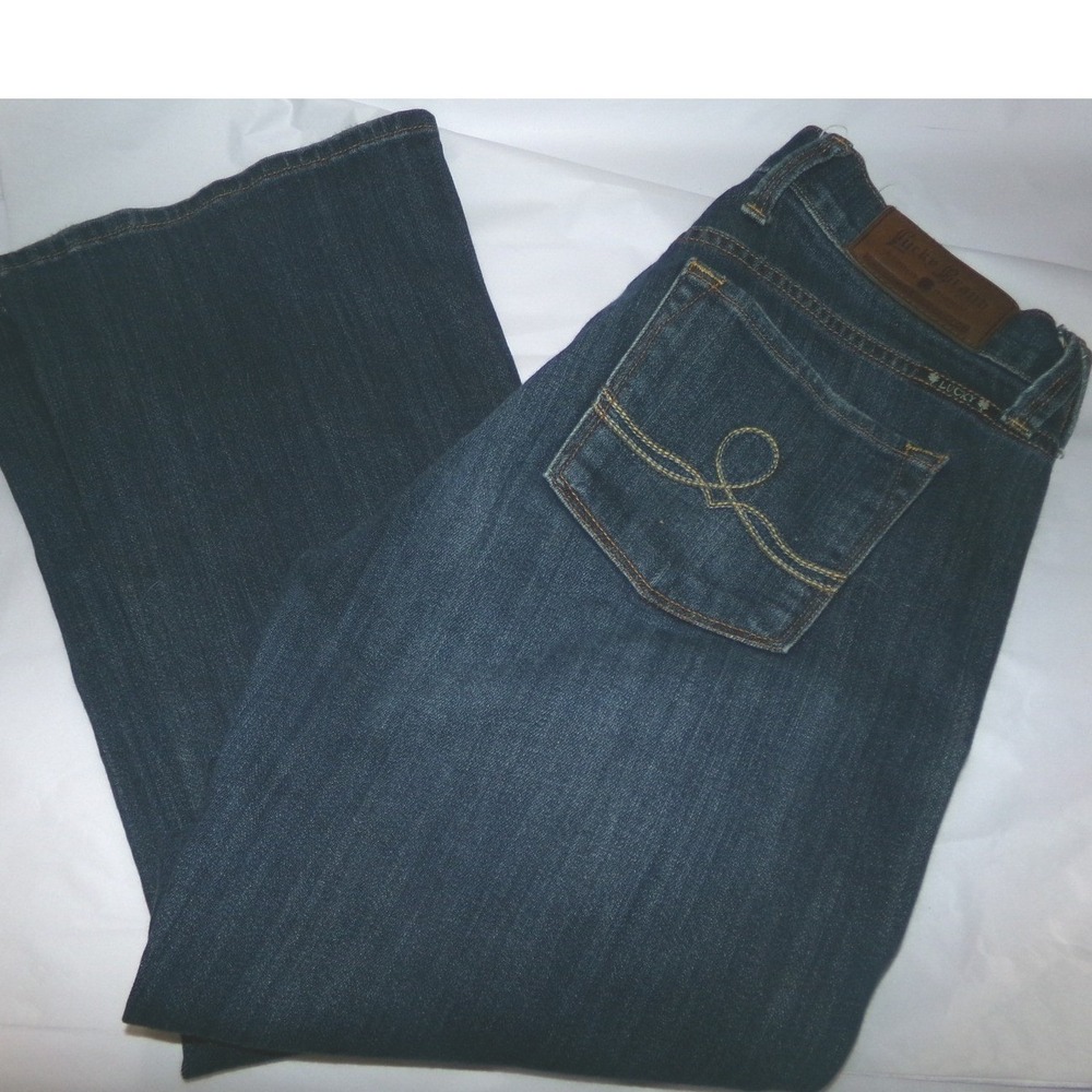 Lucky Brand Sofia Boot Ankle Jeans Womens 6 28W Dark Wash Blue Denim Bootcut